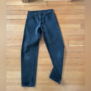 Vintage Levi’s 550 jeans relaxed fit tapered leg made in Canada washed black